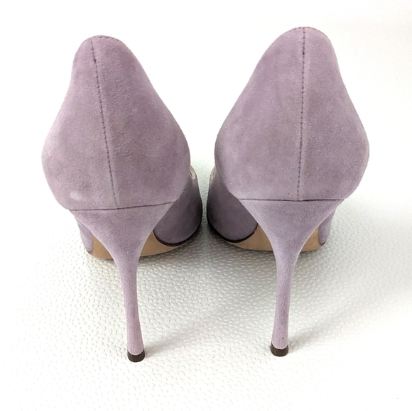 SERGIO ROSSI Godiva Lilac Suede Heels Pumps - Picture 7 of 10